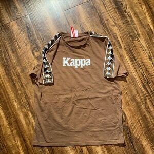 Kappa Brown Shoulder Logo Large Men's Short Sleeve Tee
